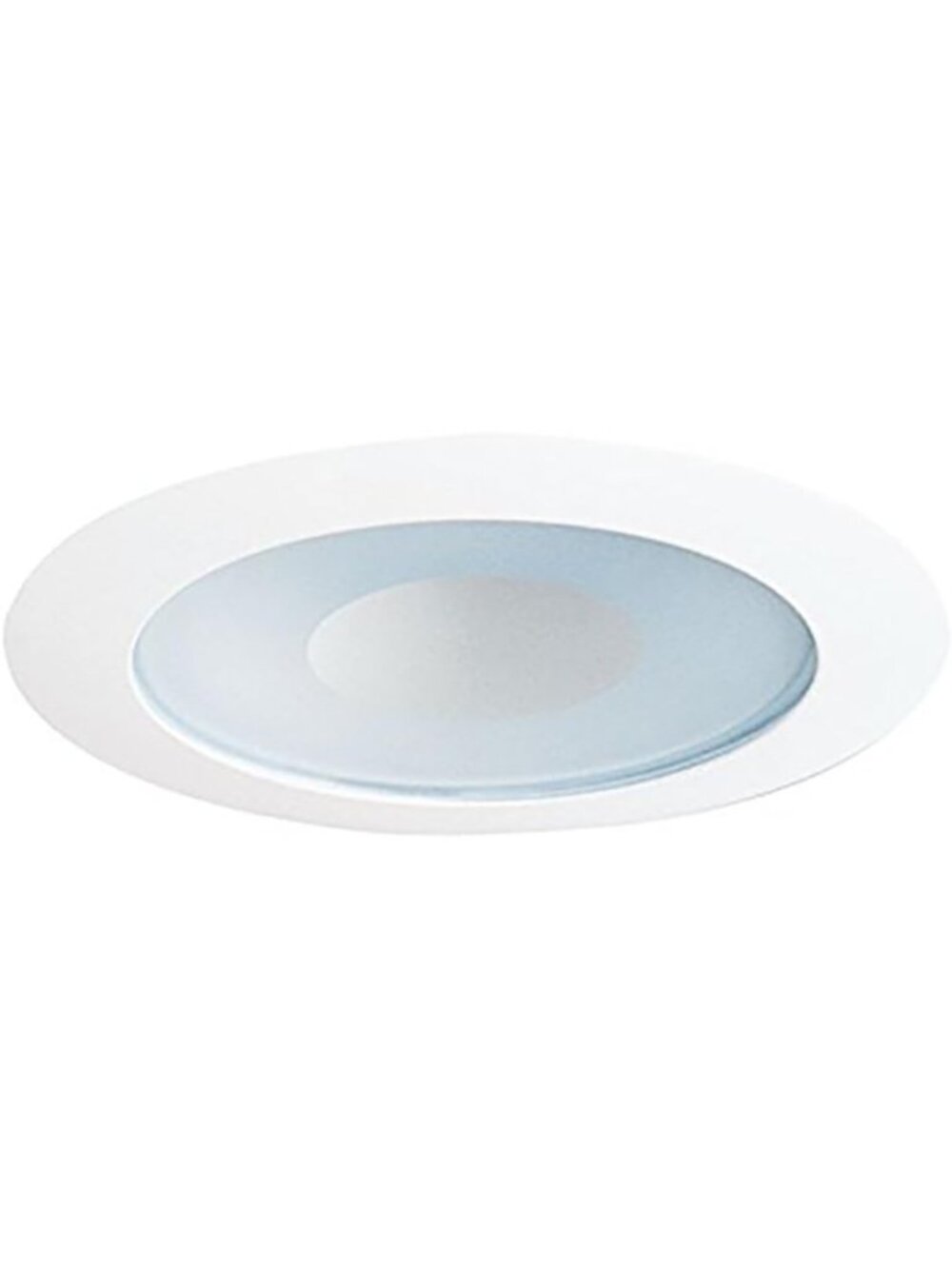 4-Inch White Recessed Shower Trim - 12W Incandescent, 50W Bright Lighting
